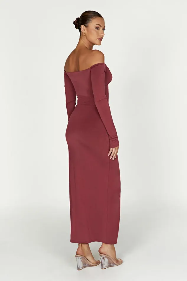 Meshki Skirts Women Ceri Maxi Twist Skirt 8211 Wine Wine