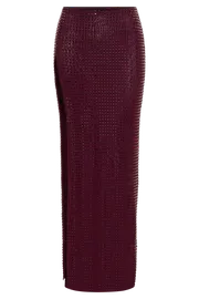 Meshki Skirts Women Ellery Square Diamante Maxi Skirt 8211 Berry Berry