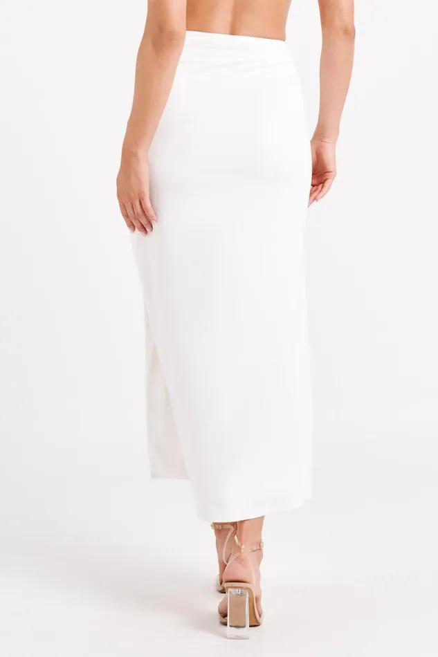 Meshki Skirts Women Emma Recycled Nylon Maxi Skirt 8211 White White Meshki Skirts Women Emma Recycled Nylon Maxi Skirt 8211 White White