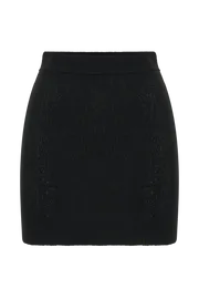 Meshki Skirts Women Esme Knit Mini Skirt 8211 Black Black