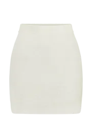 Meshki Skirts Women Esme Knit Mini Skirt 8211 White White