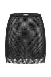Meshki Skirts Women Hilton Diamante Mesh Mini Skirt 8211 Black Black