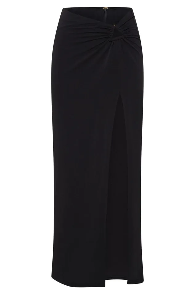 Meshki Skirts Women Jacqui Side Split Maxi Skirt 8211 Black Black Meshki Skirts Women Jacqui Side Split Maxi Skirt 8211 Black Black