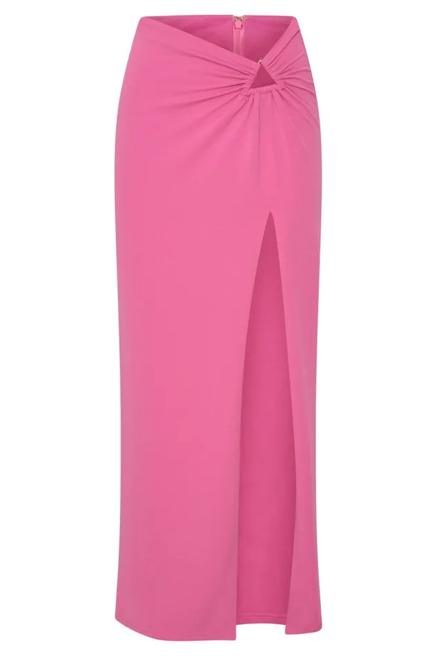Meshki Skirts Women Jacqui Side Split Maxi Skirt 8211 Pink Pink Meshki Skirts Women Jacqui Side Split Maxi Skirt 8211 Pink Pink
