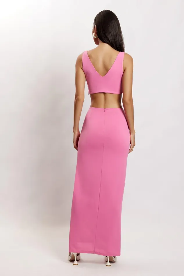 Meshki Skirts Women Jacqui Side Split Maxi Skirt 8211 Pink Pink Meshki Skirts Women Jacqui Side Split Maxi Skirt 8211 Pink Pink