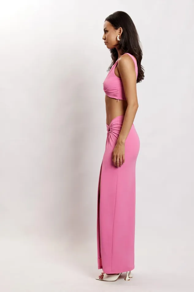 Meshki Skirts Women Jacqui Side Split Maxi Skirt 8211 Pink Pink Meshki Skirts Women Jacqui Side Split Maxi Skirt 8211 Pink Pink