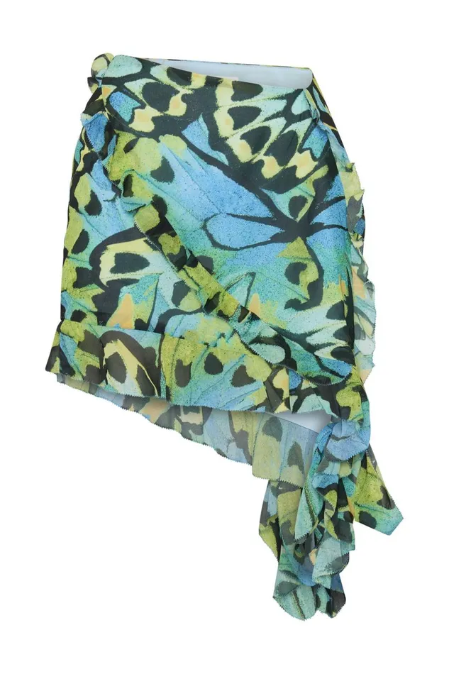 Meshki Skirts Women Janice Asymmetric Skirt With Ruffles 8211 Butterfly Print Butterflyprint Meshki Skirts Women Janice Asymmetric Skirt With Ruffles 8211 Butterfly Print Butterflyprint