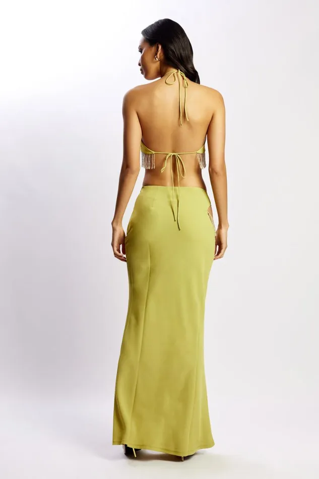 Meshki Skirts Women Jayleen Maxi Skirt With Fringe 8211 Chartreuse Chartreuse Meshki Skirts Women Jayleen Maxi Skirt With Fringe 8211 Chartreuse Chartreuse