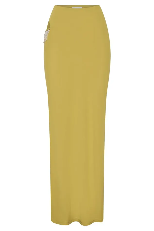 Meshki Skirts Women Jayleen Maxi Skirt With Fringe 8211 Chartreuse Chartreuse Meshki Skirts Women Jayleen Maxi Skirt With Fringe 8211 Chartreuse Chartreuse