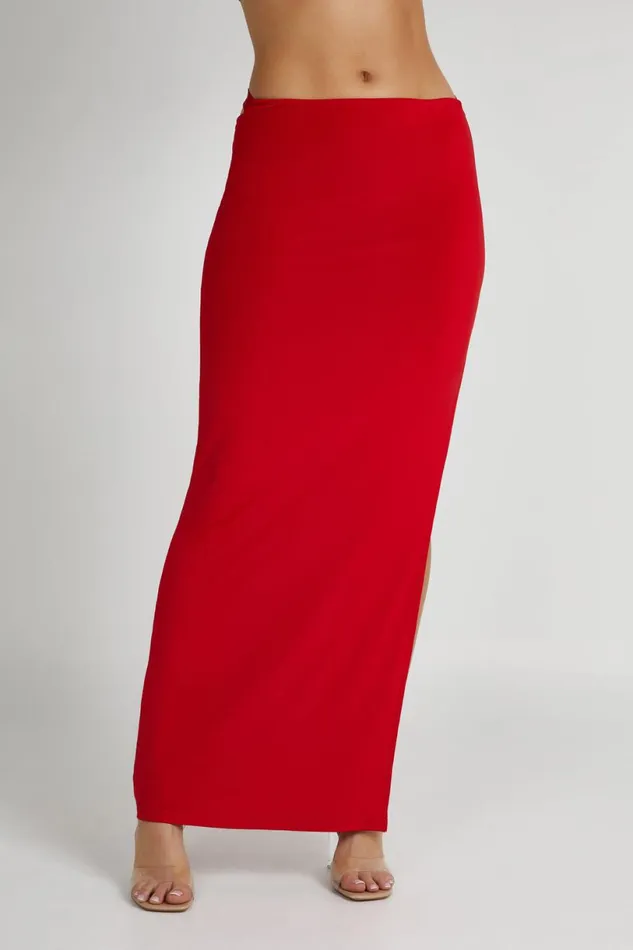Meshki Skirts Women Jeanine Cowl Back Maxi Skirt 8211 Red Red