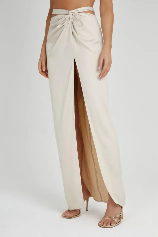 Meshki Skirts Women Jennifer Twist Maxi Skirt 8211 Ivory Ivory