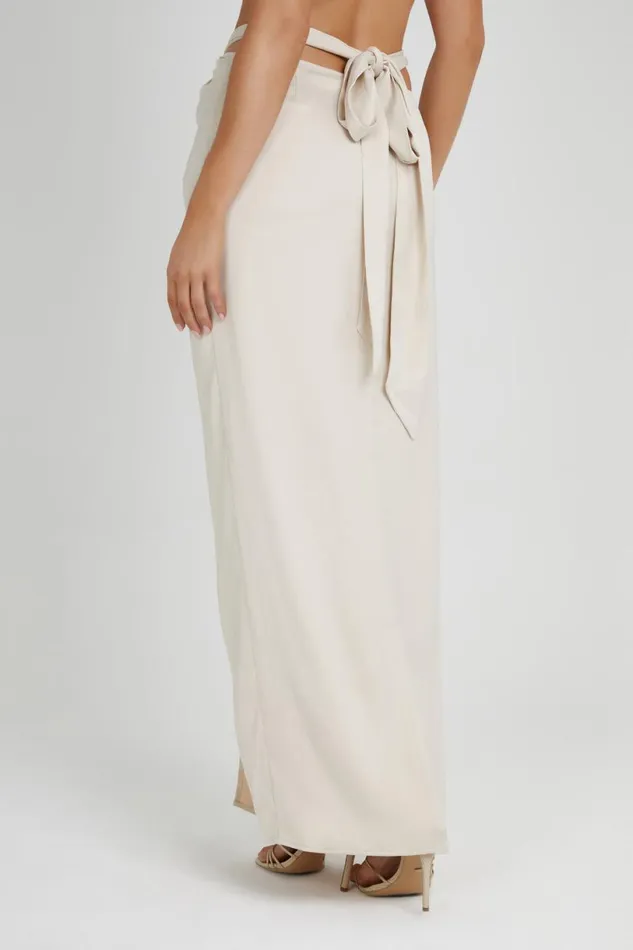 Meshki Skirts Women Jennifer Twist Maxi Skirt 8211 Ivory Ivory