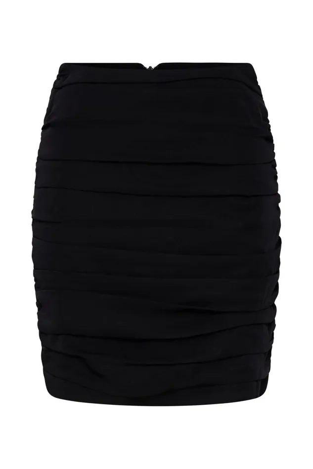 Meshki Skirts Women Lola Ruched Mini Skirt 8211 Black Black