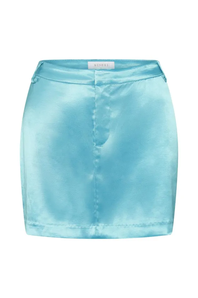 Meshki Skirts Women Mimi Micro Mini Skirt 8211 Aquamarine Aquamarine Meshki Skirts Women Mimi Micro Mini Skirt 8211 Aquamarine Aquamarine