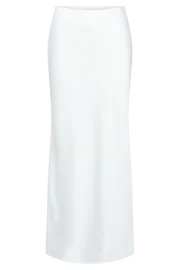Meshki Skirts Women Missy Maxi Satin Skirt 8211 White White