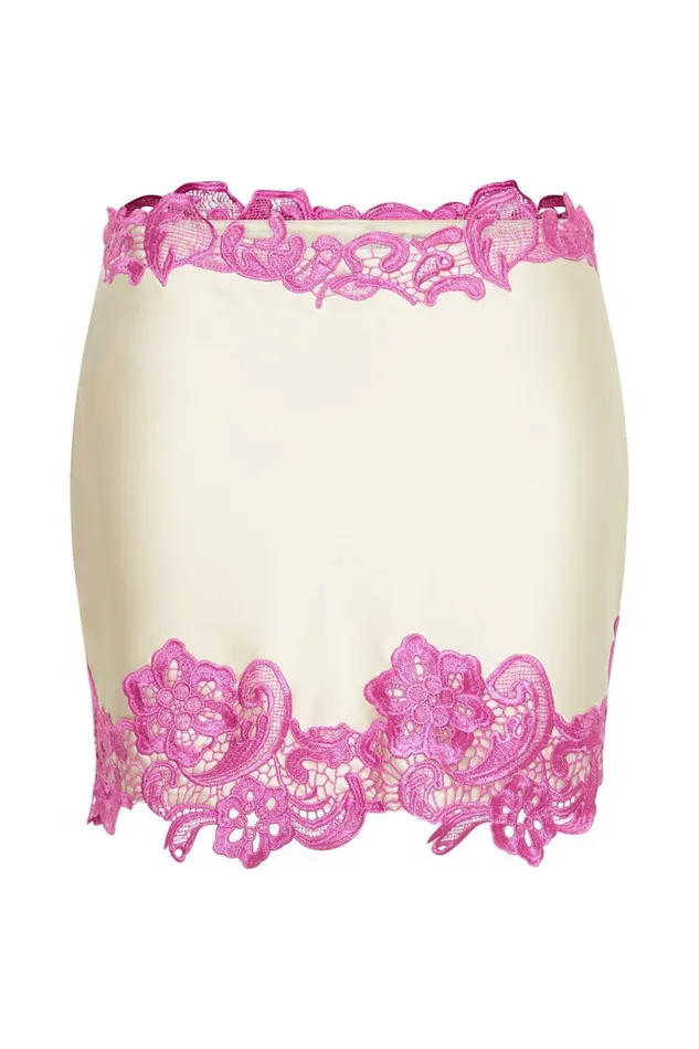 Meshki Skirts Women Niamh Micro Mini Skirt With Lace 8211 Nude Nude