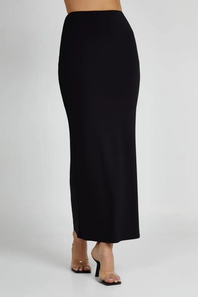 Meshki Skirts Women Olympia Recycled Nylon Fishtail Maxi Skirt 8211 Black Black Meshki Skirts Women Olympia Recycled Nylon Fishtail Maxi Skirt 8211 Black Black