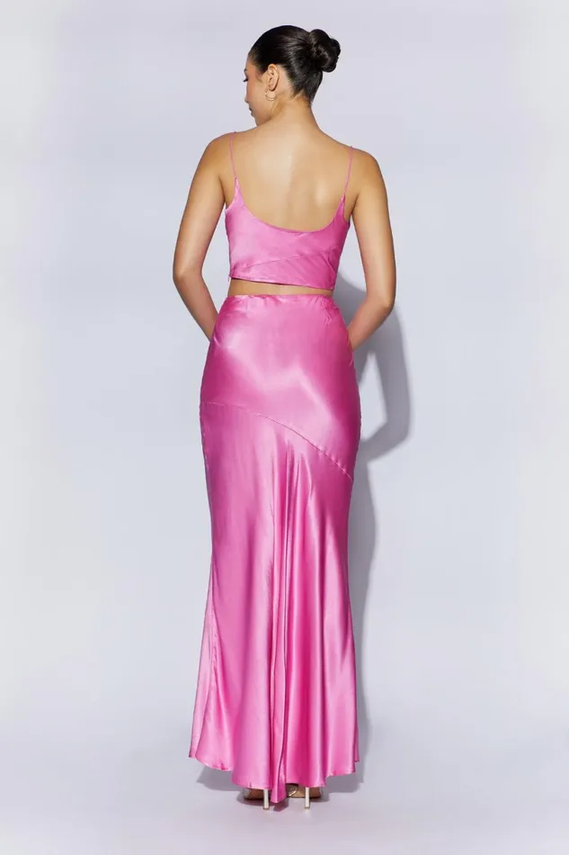 Meshki Skirts Women Poppy Satin Maxi Skirt 8211 Pink Pink Meshki Skirts Women Poppy Satin Maxi Skirt 8211 Pink Pink