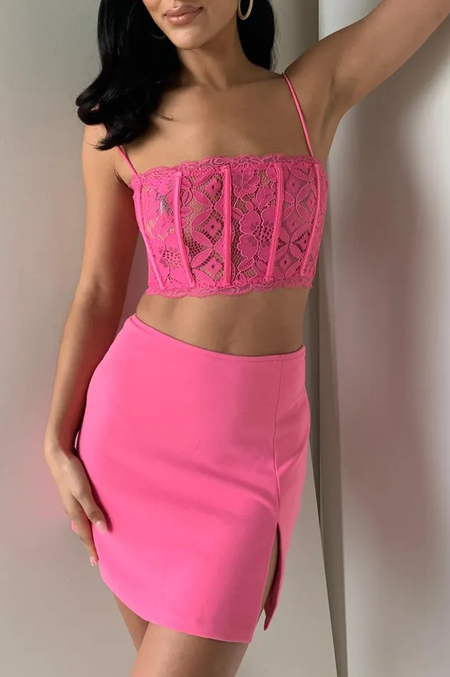 Meshki Skirts Women Romee Mini Skirt 8211 Bubblegum Pink Bubblegumpink