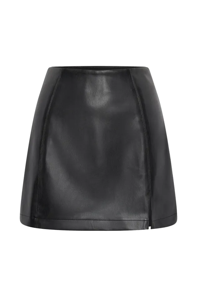 Meshki Skirts Women Saylor A Line Faux Leather Mini Skirt 8211 Black Black Meshki Skirts Women Saylor A Line Faux Leather Mini Skirt 8211 Black Black