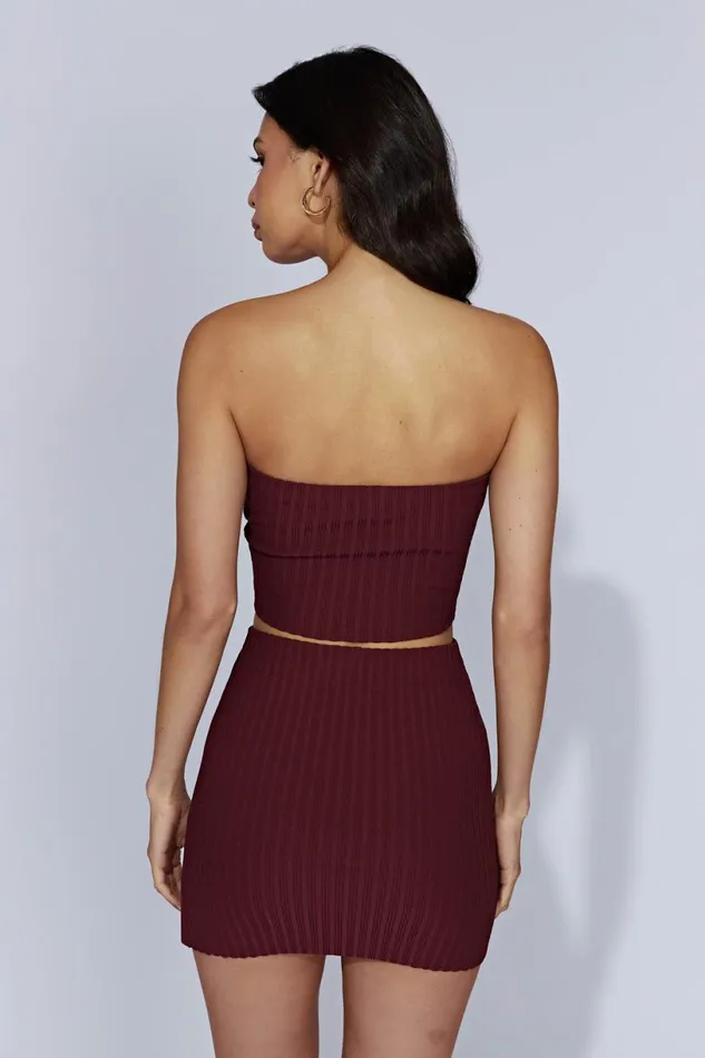 Meshki Skirts Women Shiloh Low Rise Knit Mini Skirt 8211 Cherry Chocolate Cherrychocolate Meshki Skirts Women Shiloh Low Rise Knit Mini Skirt 8211 Cherry Chocolate Cherrychocolate