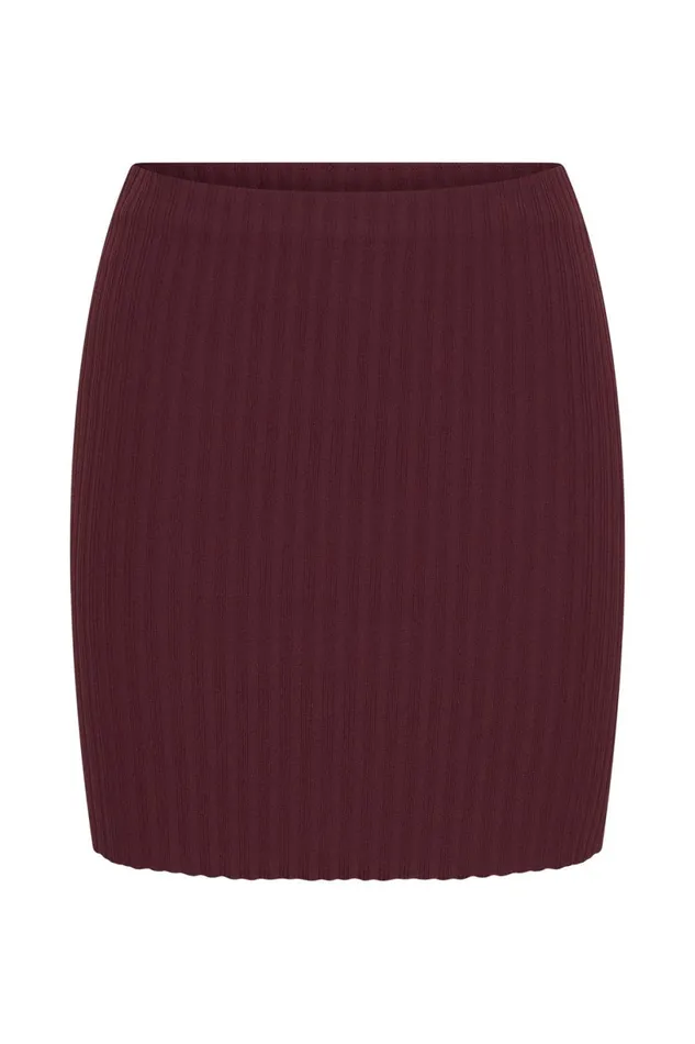 Meshki Skirts Women Shiloh Low Rise Knit Mini Skirt 8211 Cherry Chocolate Cherrychocolate Meshki Skirts Women Shiloh Low Rise Knit Mini Skirt 8211 Cherry Chocolate Cherrychocolate