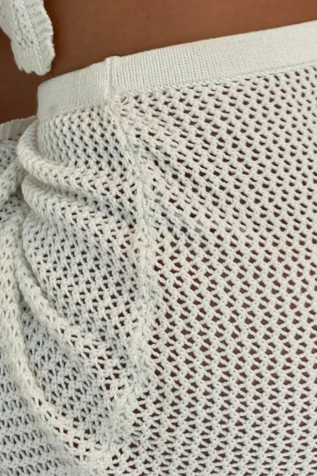 Meshki Skirts Women Sylvana Crochet Mini Skirt 8211 White White Meshki Skirts Women Sylvana Crochet Mini Skirt 8211 White White