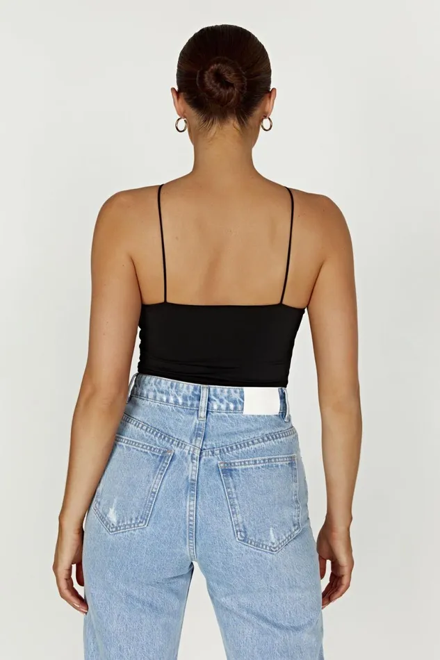 Meshki Sleeveless Tops Women Adeline Rose Halter Top 8211 Black Black
