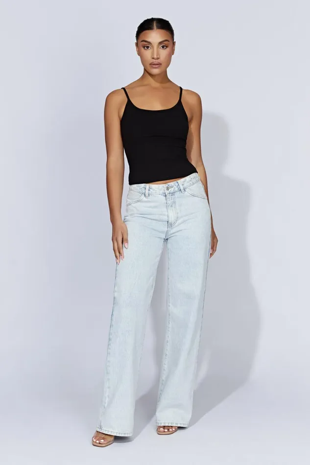 Meshki Sleeveless Tops Women Alexis Ribbed Cami Longline Top 8211 Black Black Meshki Sleeveless Tops Women Alexis Ribbed Cami Longline Top 8211 Black Black