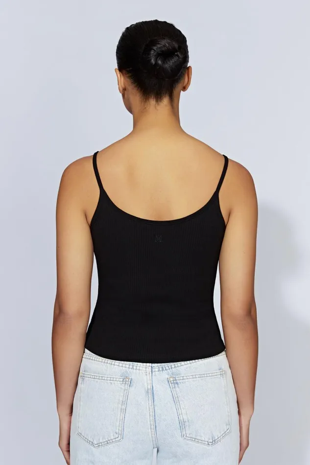 Meshki Sleeveless Tops Women Alexis Ribbed Cami Longline Top 8211 Black Black Meshki Sleeveless Tops Women Alexis Ribbed Cami Longline Top 8211 Black Black