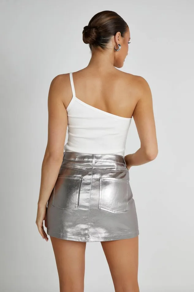Meshki Sleeveless Tops Women Bethany One Shoulder Top 8211 White White