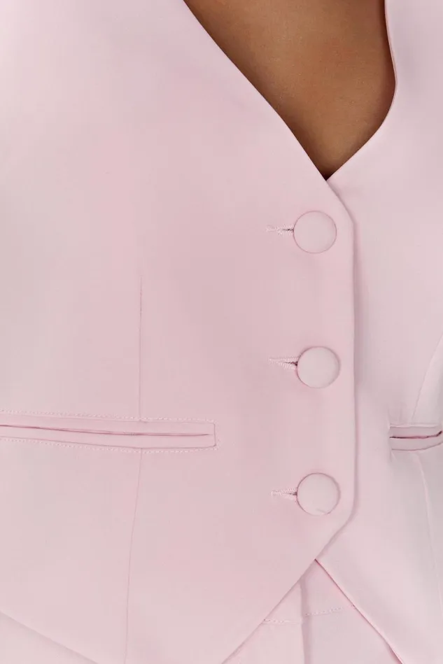 Meshki Sleeveless Tops Women Blair Crepe Waist Coat 8211 Blush Pink Blushpink