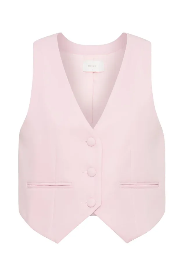 Meshki Sleeveless Tops Women Blair Crepe Waist Coat 8211 Blush Pink Blushpink