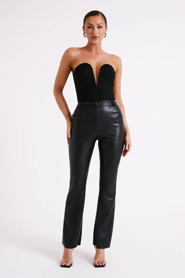 Meshki Sleeveless Tops Women Dahlia Strapless V Corset 8211 Black Black
