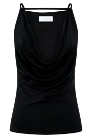 Meshki Sleeveless Tops Women Deanna Slinky Longline Top 8211 Black Black