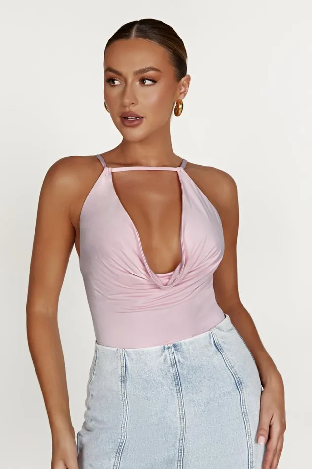 Meshki Sleeveless Tops Women Deanna Slinky Longline Top 8211 Candy Pink Candypink