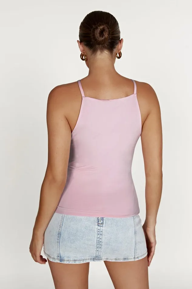 Meshki Sleeveless Tops Women Deanna Slinky Longline Top 8211 Candy Pink Candypink