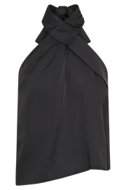 Meshki Sleeveless Tops Women Elisa Satin Halter Top 8211 Black Black