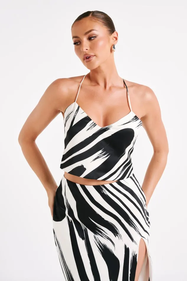 Meshki Sleeveless Tops Women Felicia Printed Halter Top 8211 Abstract Print Abstract Print Meshki Sleeveless Tops Women Felicia Printed Halter Top 8211 Abstract Print Abstract Print