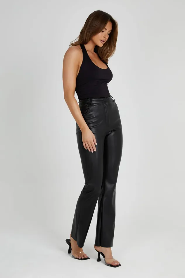 Meshki Sleeveless Tops Women Marie Recycled Nylon Halter Top 8211 Black Black