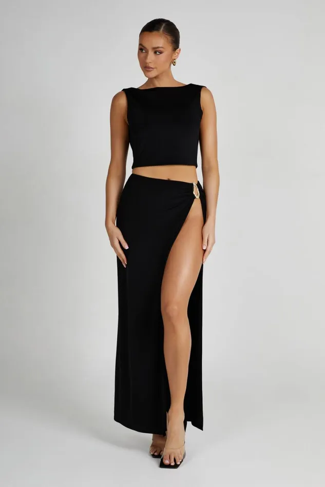 Meshki Sleeveless Tops Women Suri Slinky Cowl Back Top 8211 Black Black