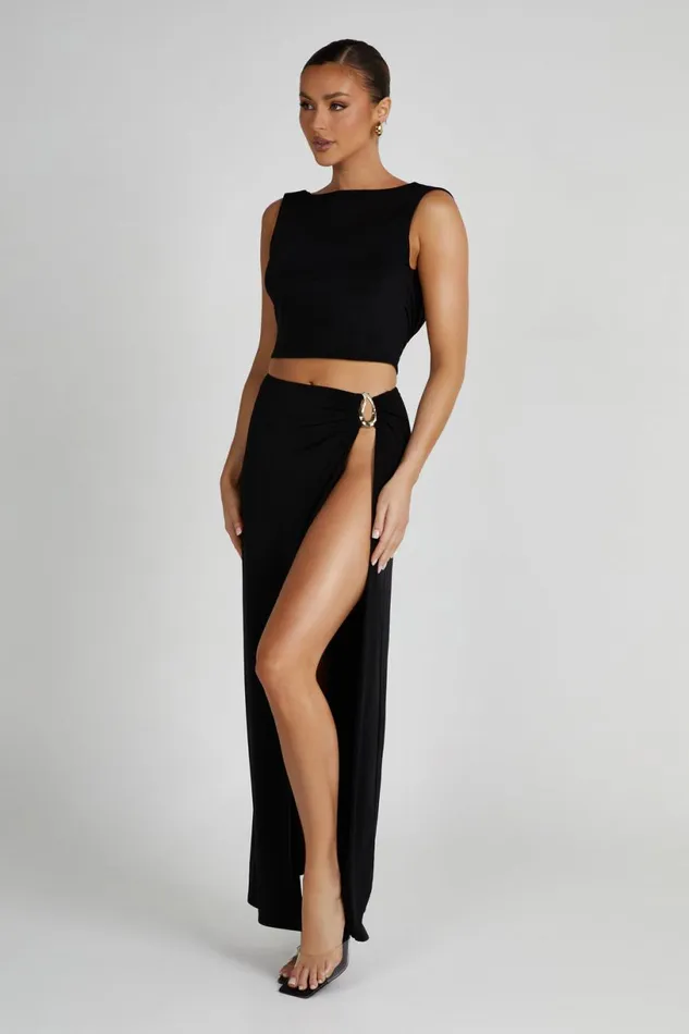 Meshki Sleeveless Tops Women Suri Slinky Cowl Back Top 8211 Black Black
