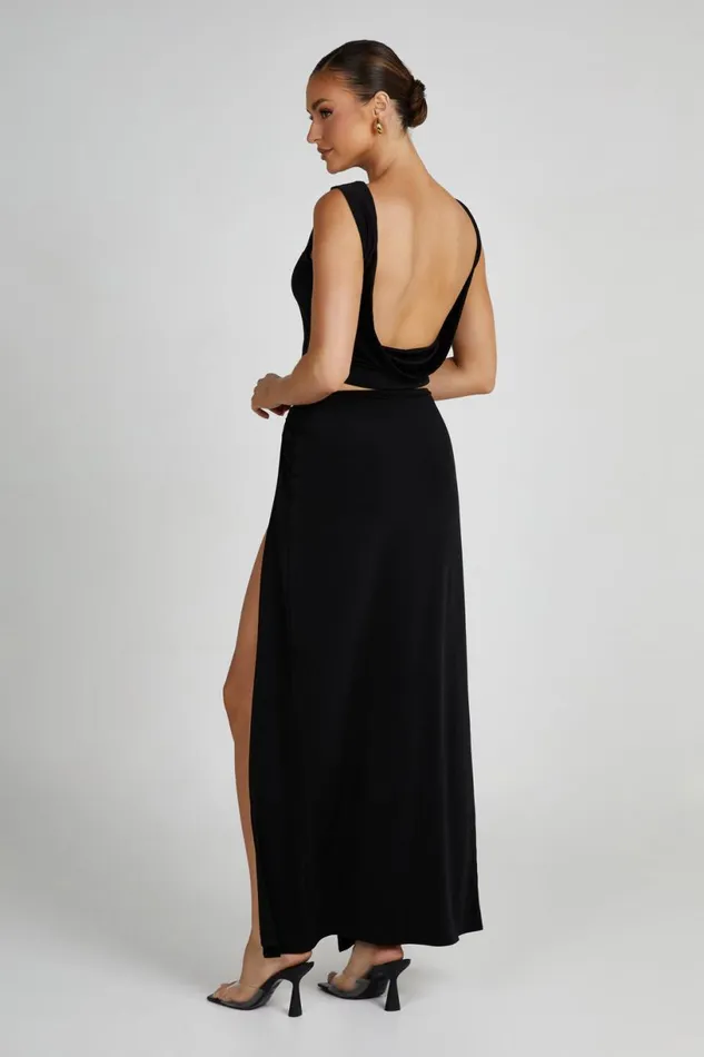Meshki Sleeveless Tops Women Suri Slinky Cowl Back Top 8211 Black Black