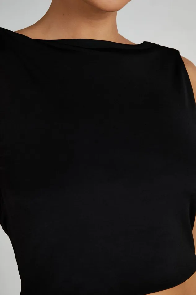 Meshki Sleeveless Tops Women Suri Slinky Cowl Back Top 8211 Black Black
