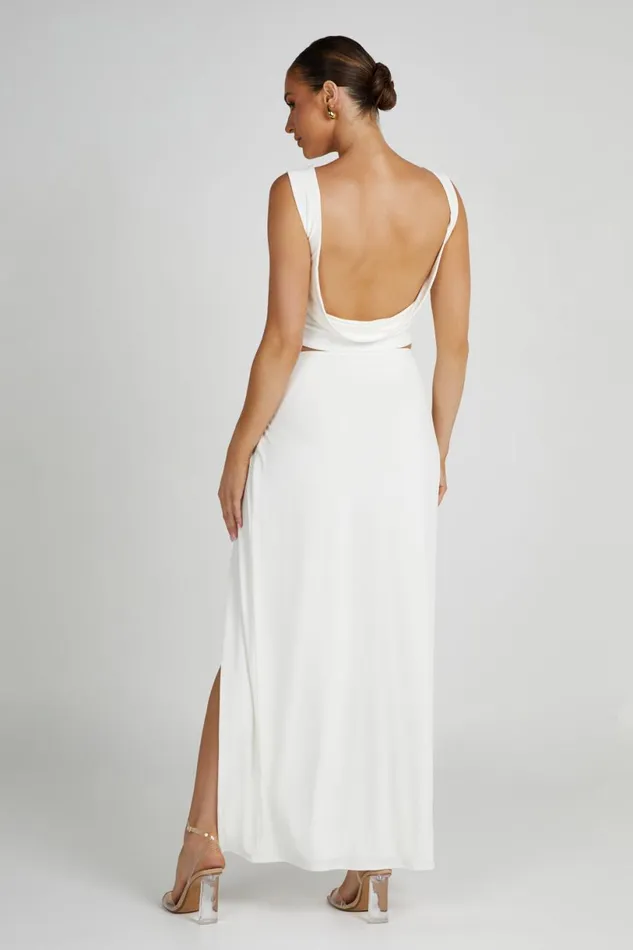 Meshki Sleeveless Tops Women Suri Slinky Cowl Back Top 8211 White White