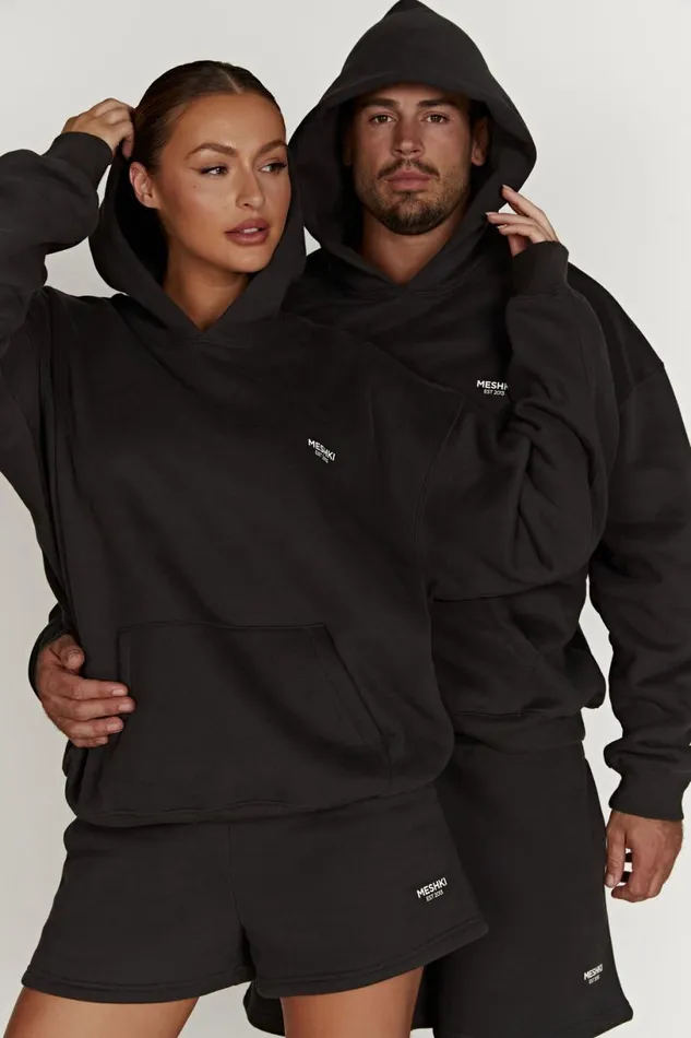 Meshki Sweaters and Hoodies Women Bernie Oversized Unisex Hoodie 8211 Dusk Black Duskblack Meshki Sweaters and Hoodies Women Bernie Oversized Unisex Hoodie 8211 Dusk Black Duskblack
