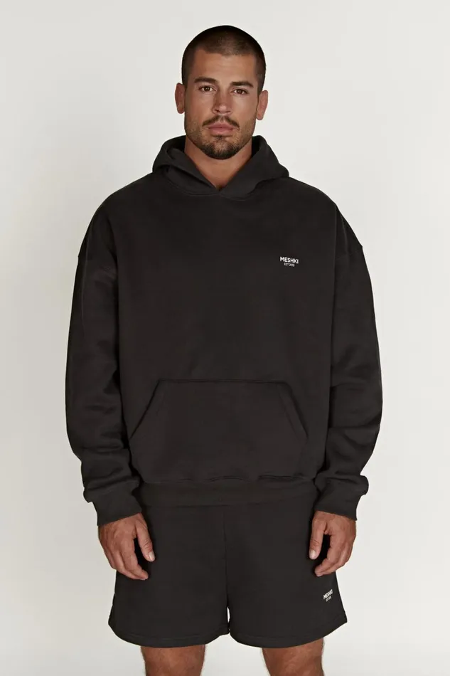 Meshki Sweaters and Hoodies Women Bernie Oversized Unisex Hoodie 8211 Dusk Black Duskblack
