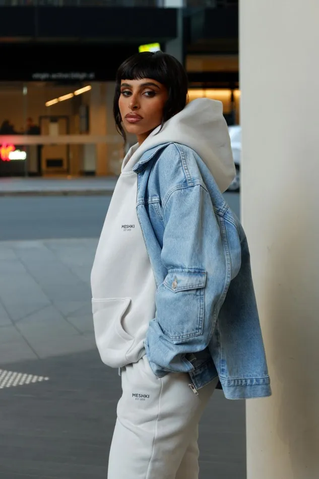 Meshki Sweaters and Hoodies Women Bernie Oversized Unisex Hoodie 8211 Smoke Grey Smokegrey