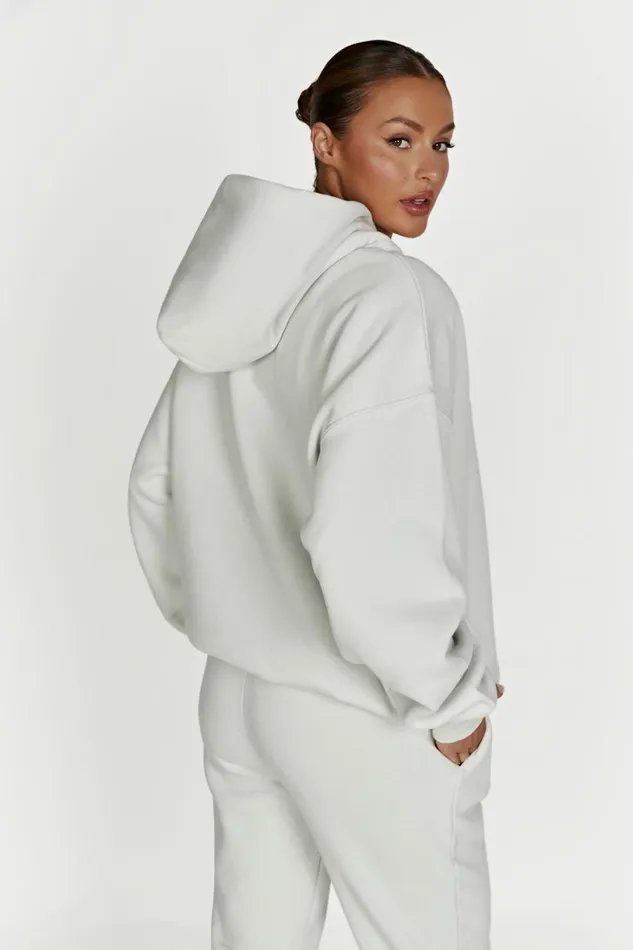 Meshki Sweaters and Hoodies Women Bernie Oversized Unisex Hoodie 8211 Smoke Grey Smokegrey