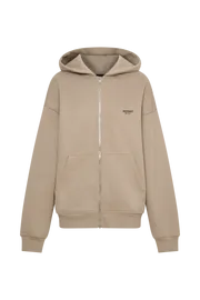 Meshki Sweaters and Hoodies Women Corrie Unisex Zip Through Hoodie 8211 Cement Cement